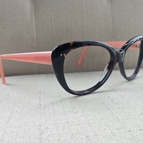 Kate Spade Women Eyeglasses Angelique Dark Havana/Pink Cat Eye Frame only - Picture 3 of 16